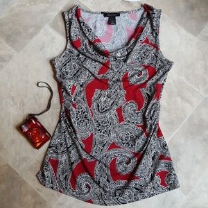 White House Black Market drape neck sleeveless top